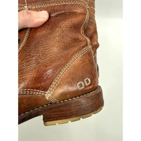 Bed Stu Roanne Boots Fold Over Distressed Brown Leather Women's 7 Motorcycle - Picture 6 of 8